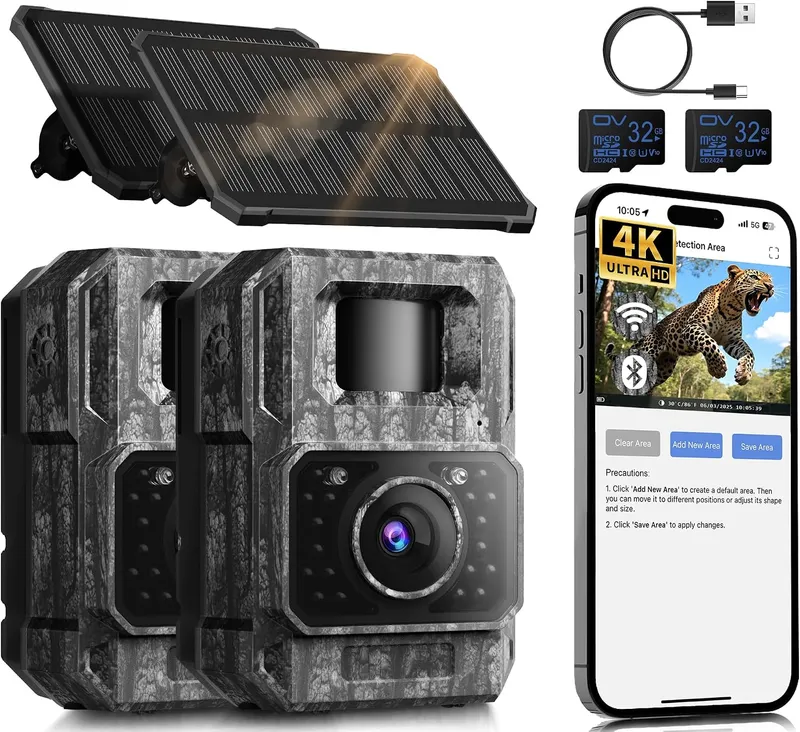 MAXDONE Solar Trail Camera 2-Pack – Dark Gray
