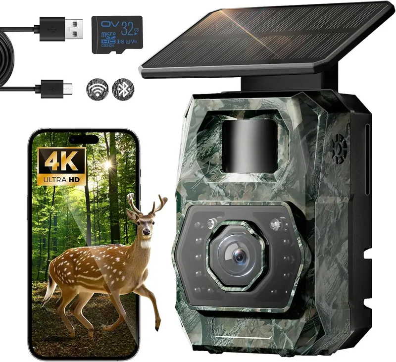MAXDONE Solar-Wildkamera Grün mit App